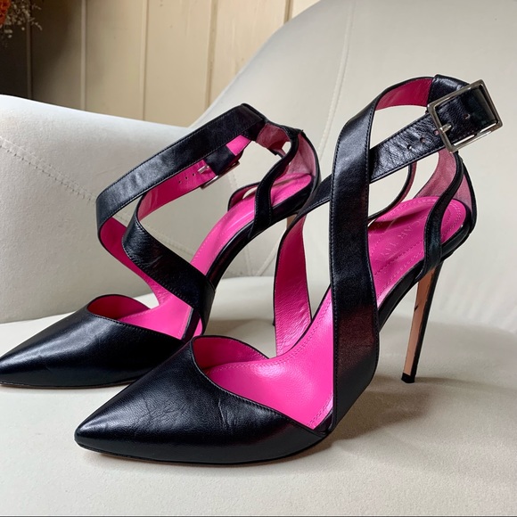 Oscar Tiye Shoes - Oscar Tiye Vero Cuoio Blk Leather Heels Italy 38.5